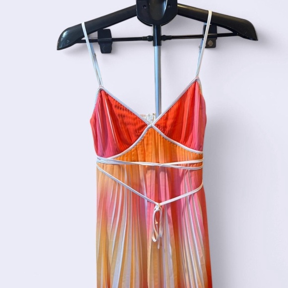 Halston Mollie Pleated Print Women's Dress - Picture 7 of 10